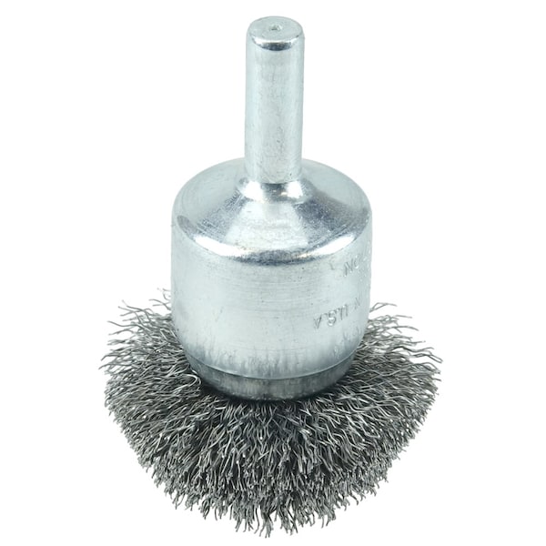 Weiler 1-1/2" Circular Flared Crimped Wire End Brush .006" Steel Fill - 10044