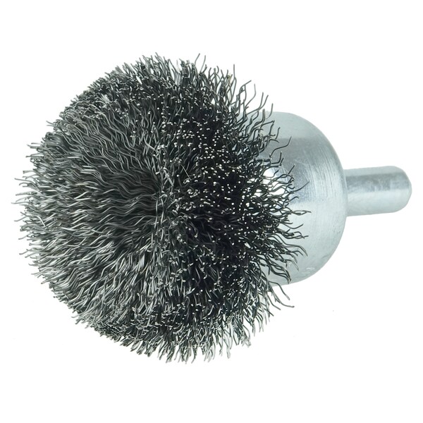Weiler 1-1/2" Circular Flared Crimped Wire End Brush .006" Steel Fill - 10044