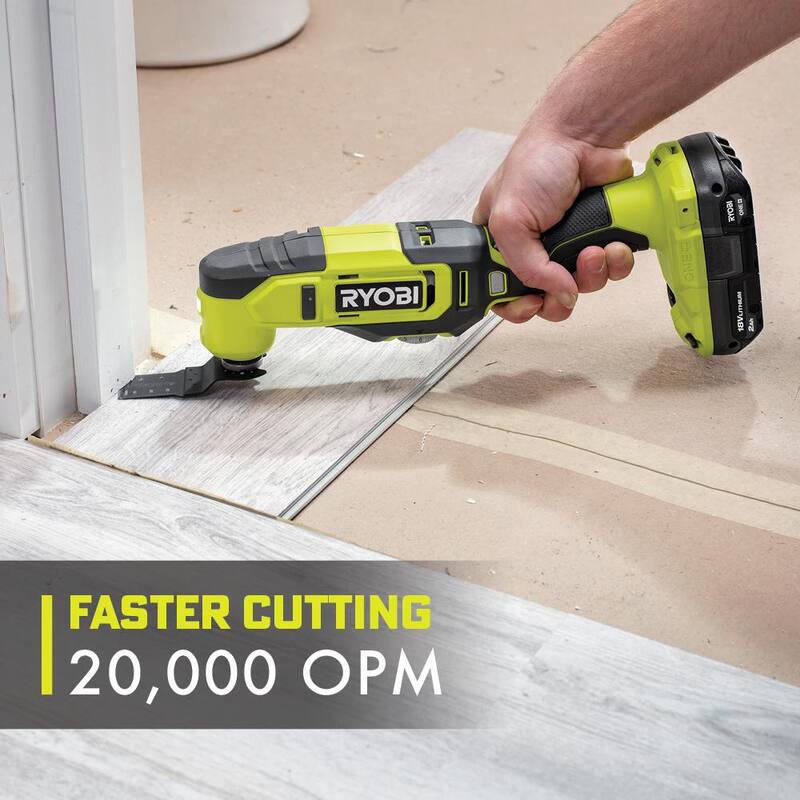RYOBI ONE+ 18V Juego de herramientas inalámbricas de 6 piezas con batería de 1.5 Ah, batería de 4.0 Ah y cargador con (2) baterías de alto rendimiento de 2.0 Ah - PCL1600K2-PBP2003