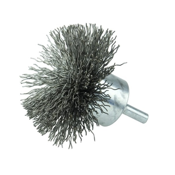 Weiler 2-3/4" Circular Flared Crimped Wire End Brush, .020" Steel Fill - 10040
