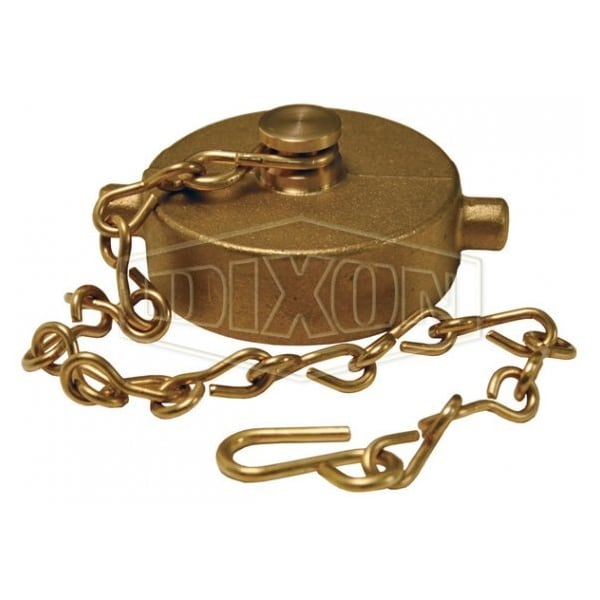Dixon Pin Lug Cap, 3 in, Female NST NH, Brass, Domestic - FC300F