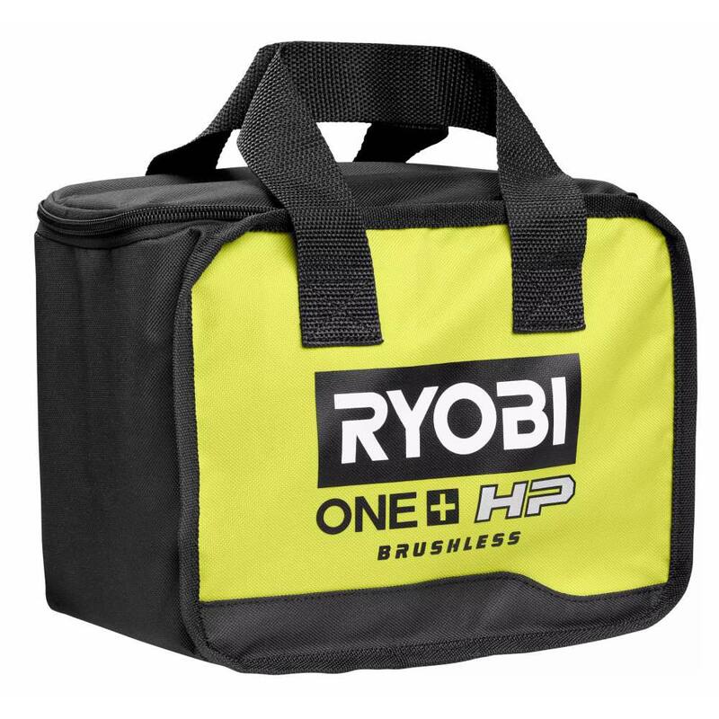RYOBI ONE+ HP 18V Brushless Cordless Compact 4-Tool Combo Kit con (2) baterías de 1.5 Ah, cargador y bolsa - PSBCK01K-PSBRA02B-PSBIW01B