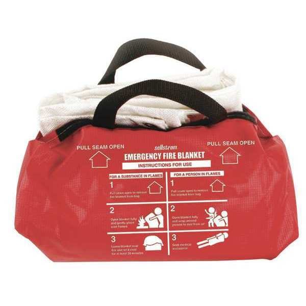 Sellstrom Fire Blanket and Duffel Bag, Fiberglass - S97452