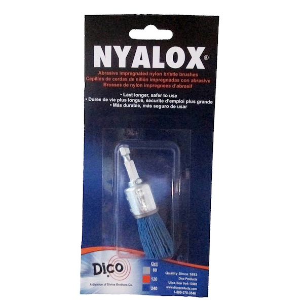 Dico Dico Nyalox 3/4 in. Fine Crimped Mandrel Mounted Cup End Brush Nylon 4500 rpm 1 pc - 541-787-3/4
