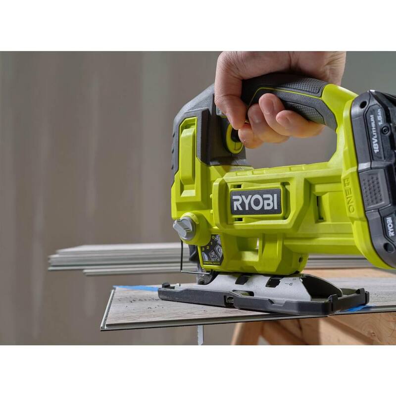 RYOBI ONE+ 18V Juego de Combo de 2 Herramientas Inalámbricas con Sierra de Inglete Compuesta de 7-1/4 pulg y Sierra de Calar (Herramientas solamente) - P553-PCL525B