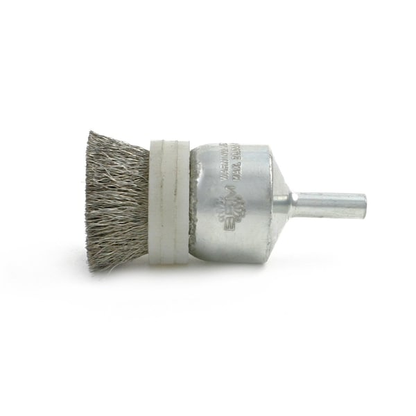 Brush Research Manufacturing BNS4ST20 Solid End - Banded Brush. .500" Dia., .020SS, .875" Trim Length, .250" Shank Diameter - BNS4ST20