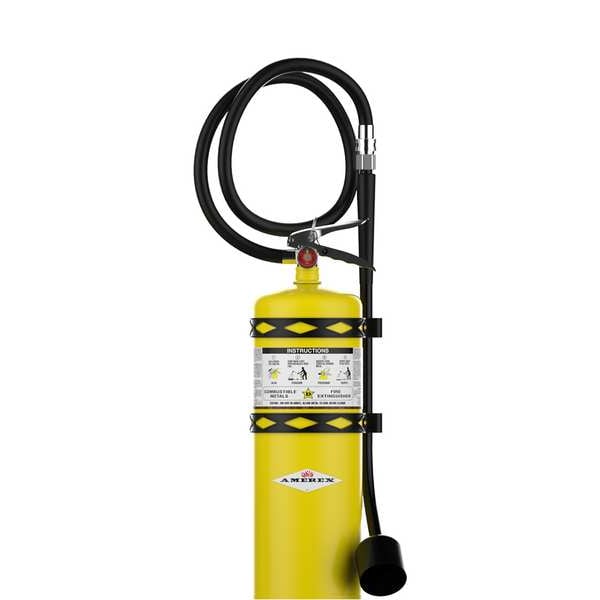 Amerex Fire Extinguisher, 30 lb Capacity, Class D , UL RatingD , Copper Powder 24 sec, Discharge Time: - C571