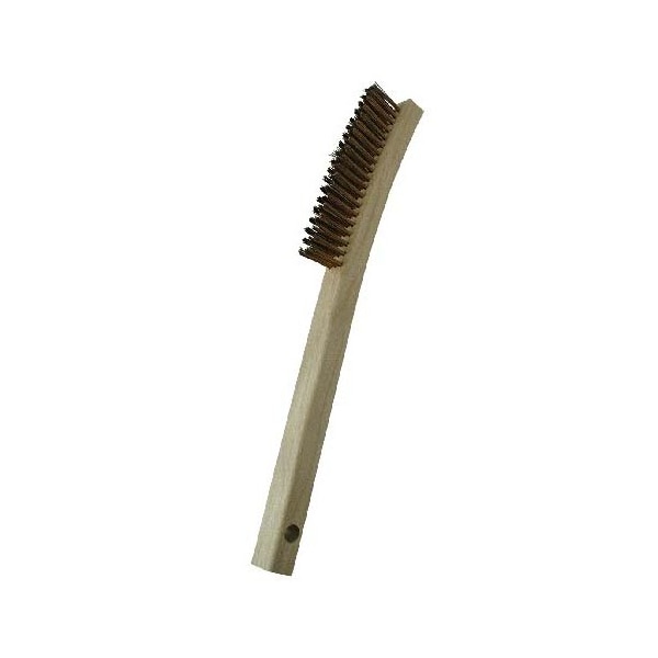 Gordon Brush 3x19 Row 0.012" Phosphor Bronze Wire 13-3/4" Curved Scratch Brush - 403PBG