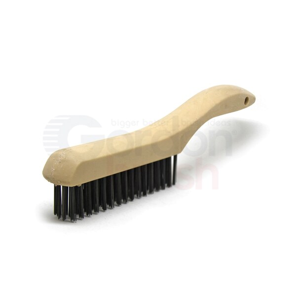 Gordon Brush 4x16 Row 0.013" Carbon Steel Wire, Plastic Shoe Handle Scratch Brush - 444CSP