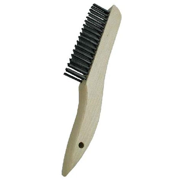 Gordon Brush 4x16 Row 0.006" CS Wire, Wood Shoe Handle Plater Brush - 444CS006G