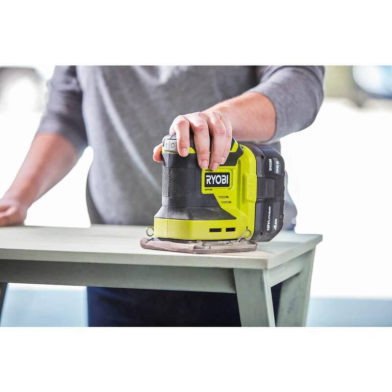 RYOBI ONE+ 18V Combo de 3 herramientas inalámbricas con Lijadora de Hoja 1/4, Lijadora de Acabado de Esquina y Lijadora de Órbita Aleatoria (Herramientas solamente) - PCL401B-PCL406B-PCL416B