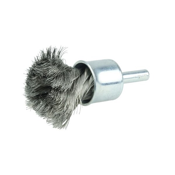 Weiler 3/4" Knot Wire End Brush, .006" Stainless Steel Fill - 10220