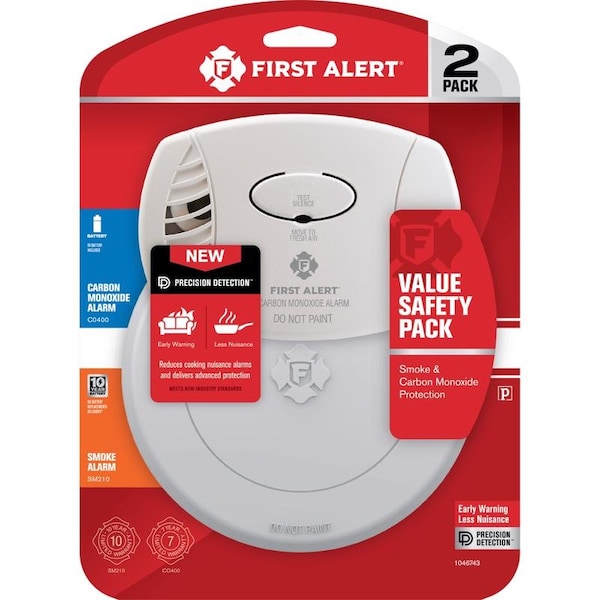 First Alert First Alert Battery-Powered Photoelectric Smoke and Carbon Monoxide Combination Pack 2 each - 1046743