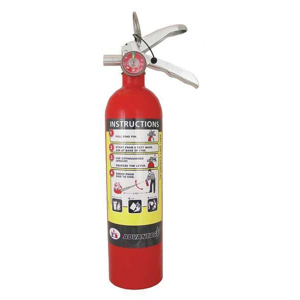 Badger Fire Extinguisher, 2.5 lb Capacity, Class ABC , UL Rating1A:10B:C , Monoammonium Phosphate - ADV-250