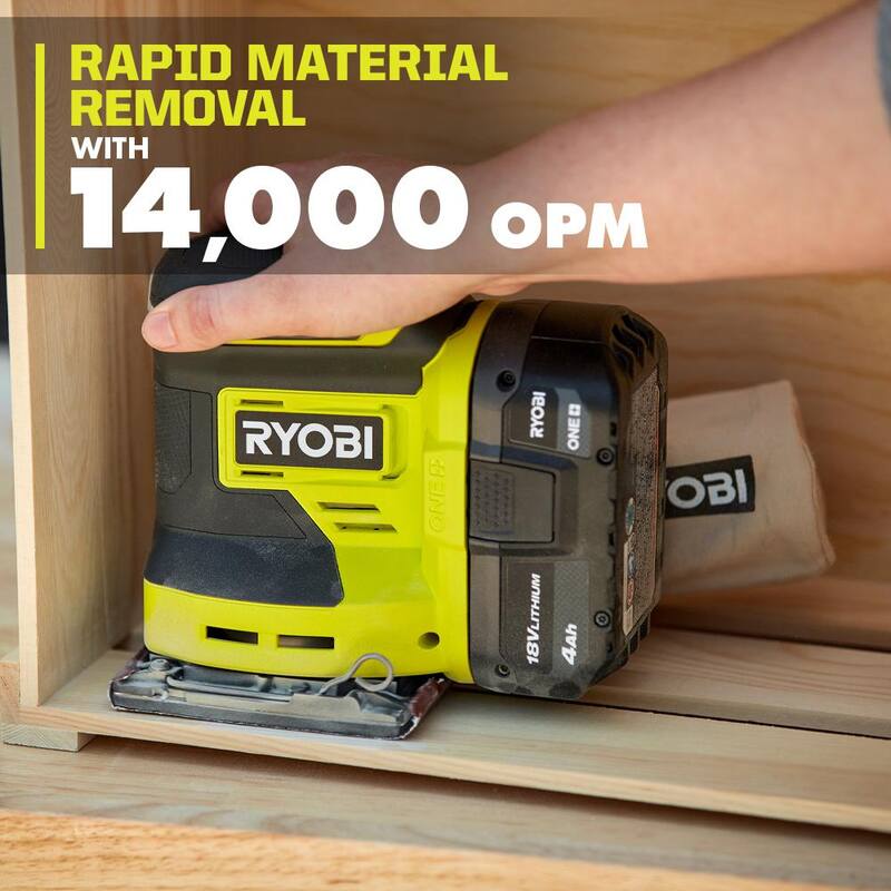 RYOBI ONE+ 18V Cordless 2-Tool Combo Kit with 1/4 Sheet Sander and Jig Saw (Herramientas Solamente) - PCL401B-PCL525B