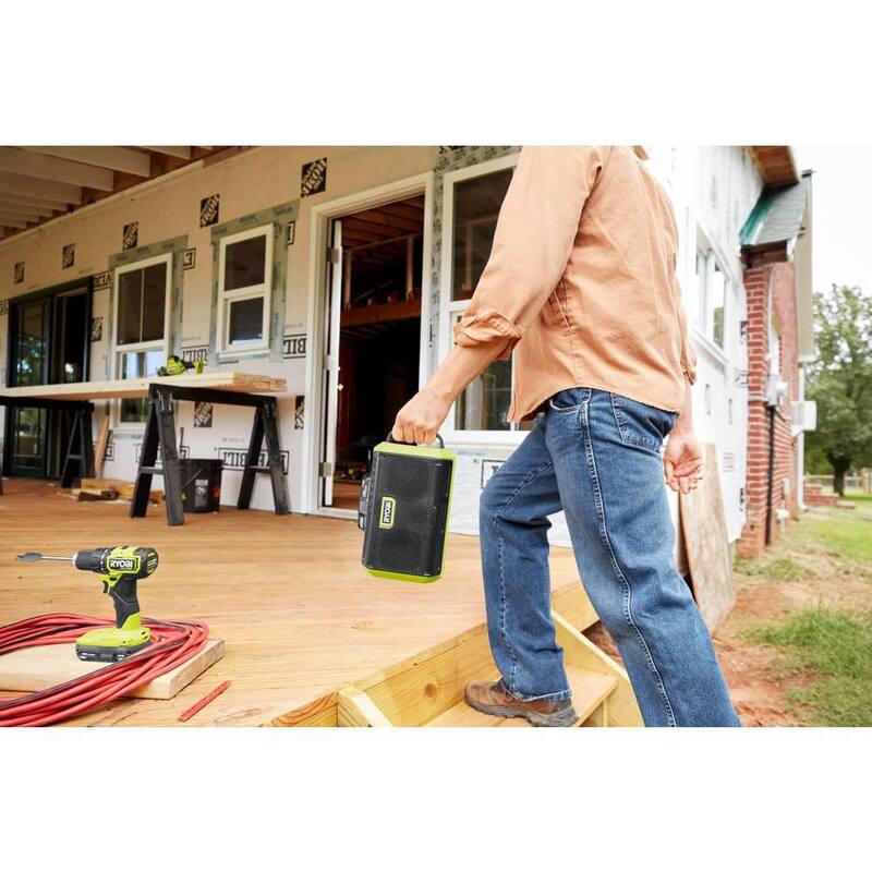 RYOBI ONE+ 18V Kit de Combo Inalámbrico de 2 Herramientas con Bocina con Tecnología Inalámbrica Bluetooth y Ventilador Portátil Híbrido (Herramientas Solamente) - PAD01B-PCL811B