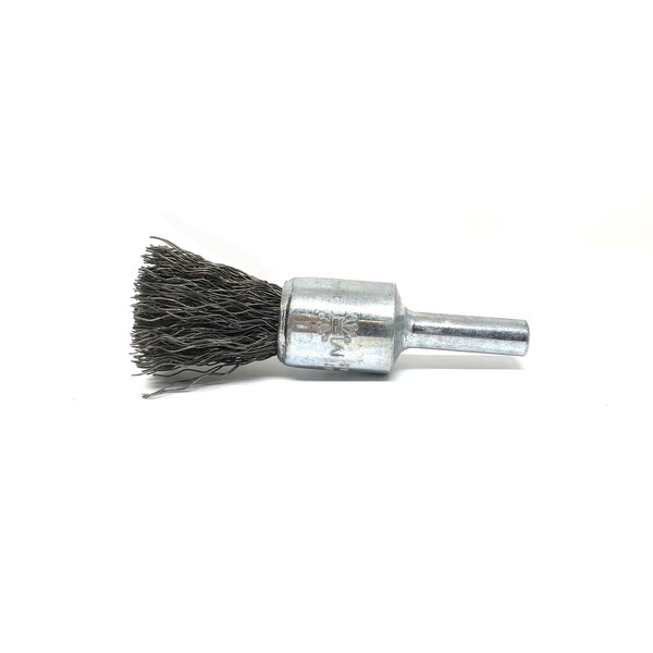 Brush Research Manufacturing BNS414 Solid End Brush. .500" Dia., .014CS, .875" Trim Length, .250" Shank Diameter - BNS414