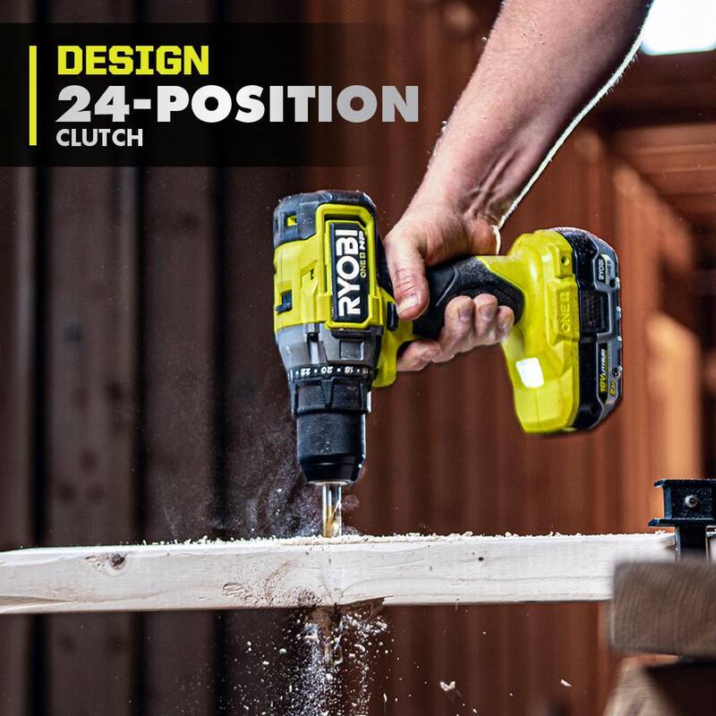 RYOBI ONE+ HP 18V Juego de herramientas inalámbricas sin escobillas de 5 piezas con (2) baterías, cargador, bolsa y (2) baterías de alto rendimiento de 6.0 GRATIS - PBLCK105K2-PBP2007