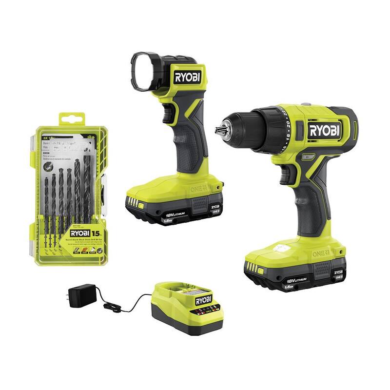 RYOBI ONE+ 18V Cordless 2-Tool Combo Kit w/ Drill/Driver, LED Light, (2) 1.5 Ah Batteries, Charger, and Bit Set (15-Piece) - PCL206K2-PCL660B-A971502

Kit combinado inalámbrico de 2 herramientas RYOBI ONE+ 18V con taladro/destornillador, luz LED, (2) baterías de 1.5 Ah, cargador y juego de puntas (15 piezas) - PCL206K2-PCL660B-A971502