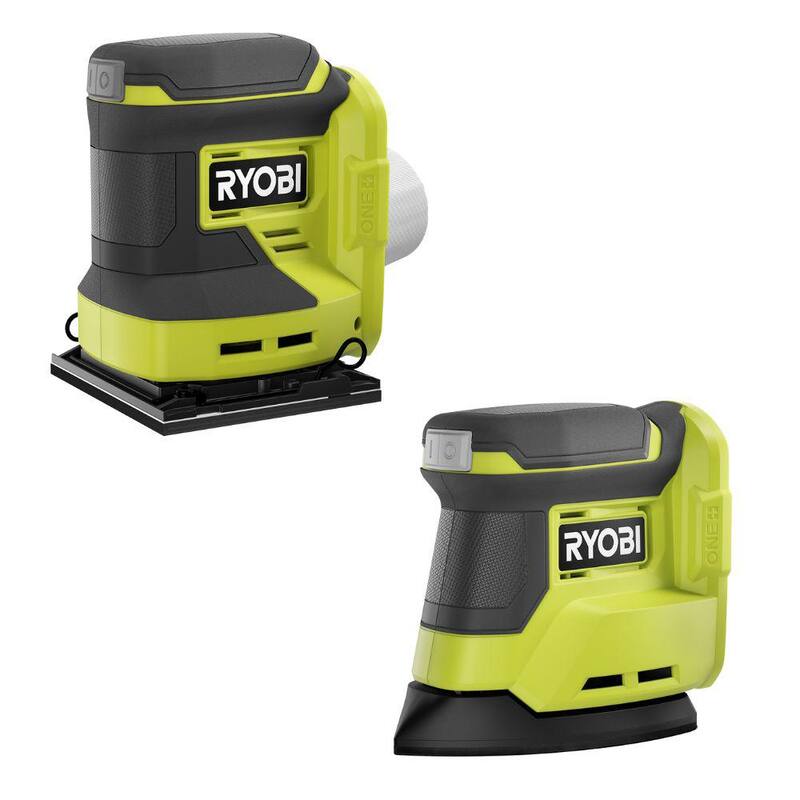 RYOBI ONE+ 18V Kit de Combos Inalámbrico de 2 Herramientas con Lijadora de Hoja de 1/4 y Lijadora de Acabado Corner Cat (Solo Herramientas) - PCL401B-PCL416B