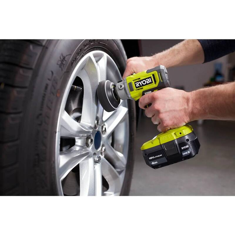 RYOBI ONE+ 18V Juego de 2 herramientas inalámbricas con pulidora de doble acción de velocidad variable de 5 pulgadas y pulidora de detalle de velocidad variable de 3 pulgadas - PBF100B-PBF102B