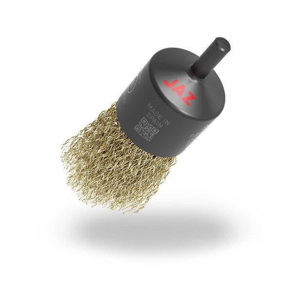Jaz 3/4" Crimped Wire End Brush, .006" Steel, 1/4" Shank - 14240