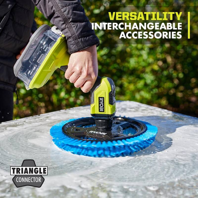 RYOBI ONE+ HP 18V Kit Combo sin escobillas inalámbrico de 2 herramientas con (2) baterías de 2.0 Ah, cargador, bolsa y limpiador de potencia inalámbrico GRATIS - PBLCK01K-P4510