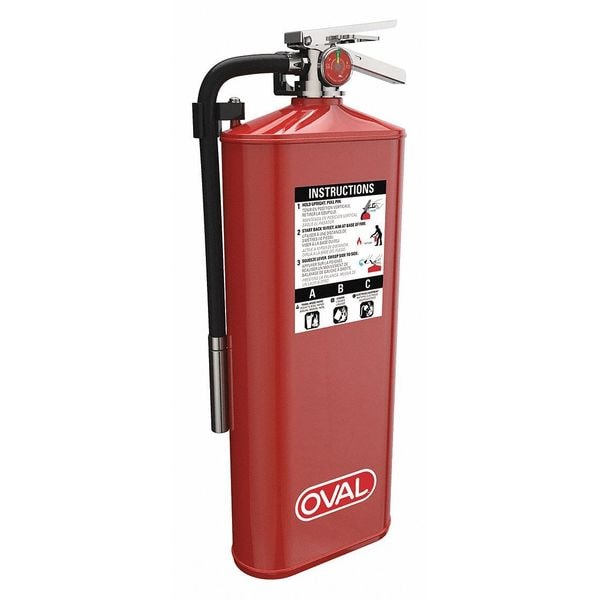 Oval Fire Extinguisher, 10 lb Capacity, Class ABC , UL Rating4A:80B:C , Monoammonium Phosphate - 10HABC