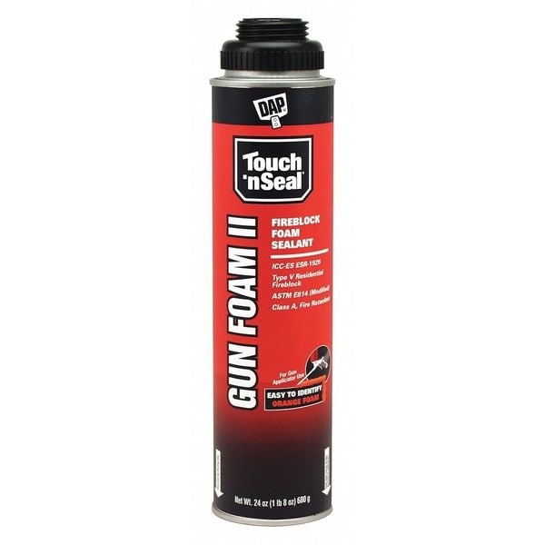 Touch 'N Seal Spray Foam Sealant, Caulk Gun Application Method Aerosol Can, Orange, 2-3:1 Expansion Ratio - 7565000121