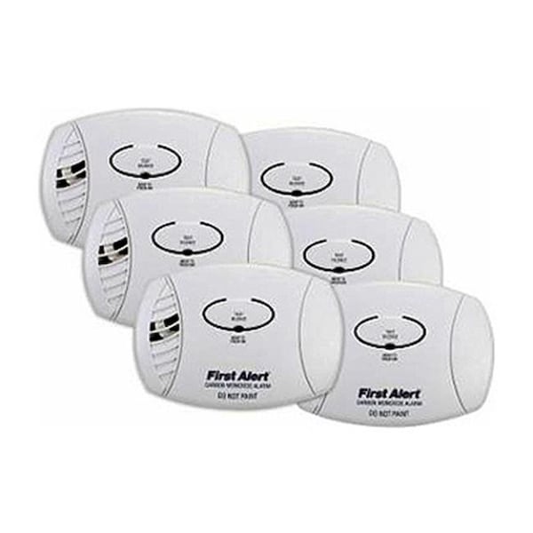 First Alert First Alert 248204 Carbon Monoxide Detector Alarm with Battery Operated - Pack of 6 - 248204