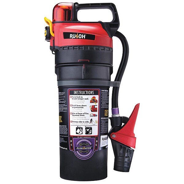 Rusoh Reloadable Fire Extinguisher, 6.5 lb Capacity, Class BC , UL Rating40B:C 13 sec, Discharge Time: - 0930002
