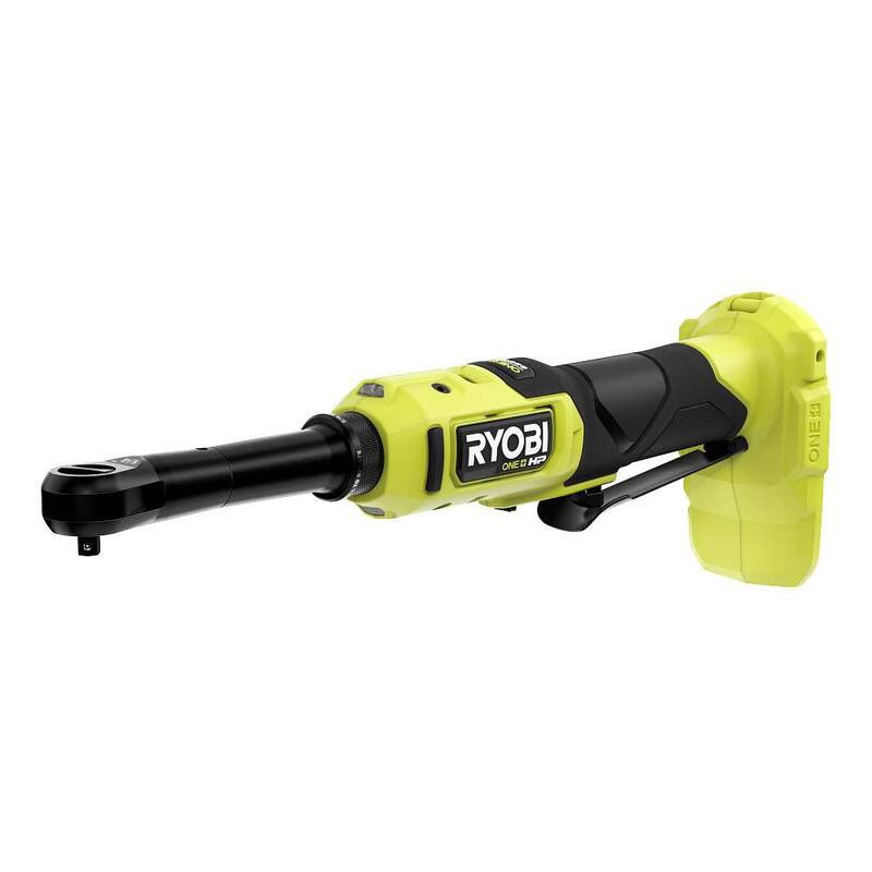 RYOBI ONE+ 18V Kit combinado de 2 herramientas inalámbricas con trinquete de alcance extendido de 1/4 de pulgada y pistola engrasadora (solo herramientas) - PBLRC01B-P3410