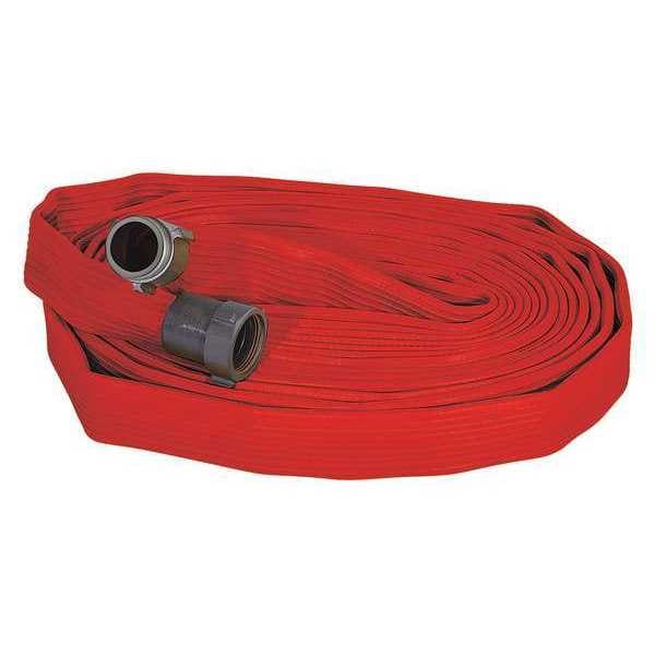 Kuriyama Fire Products Fire Hose, 50 ft. L, Red, 2-1/2" dia. - GHI25ARMTEX50N