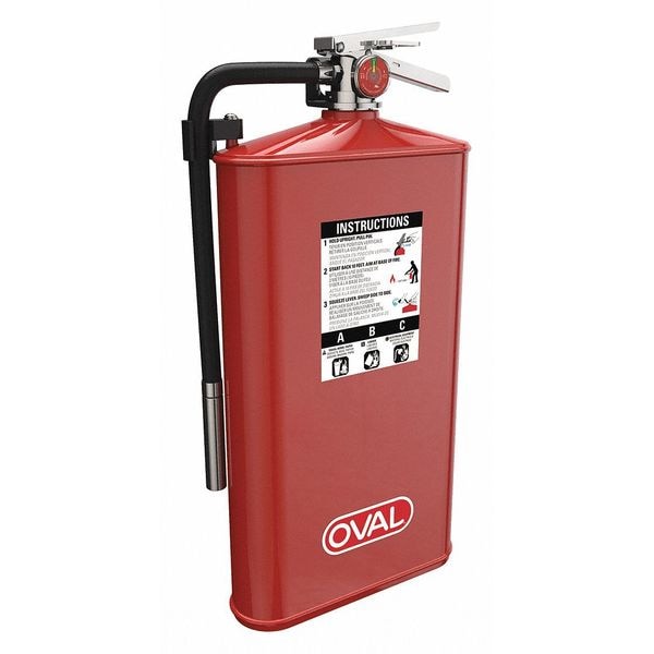 Oval Fire Extinguisher, 10 lb Capacity, Class ABC , UL Rating4A:80B:C , Monoammonium Phosphate - 10JABC
