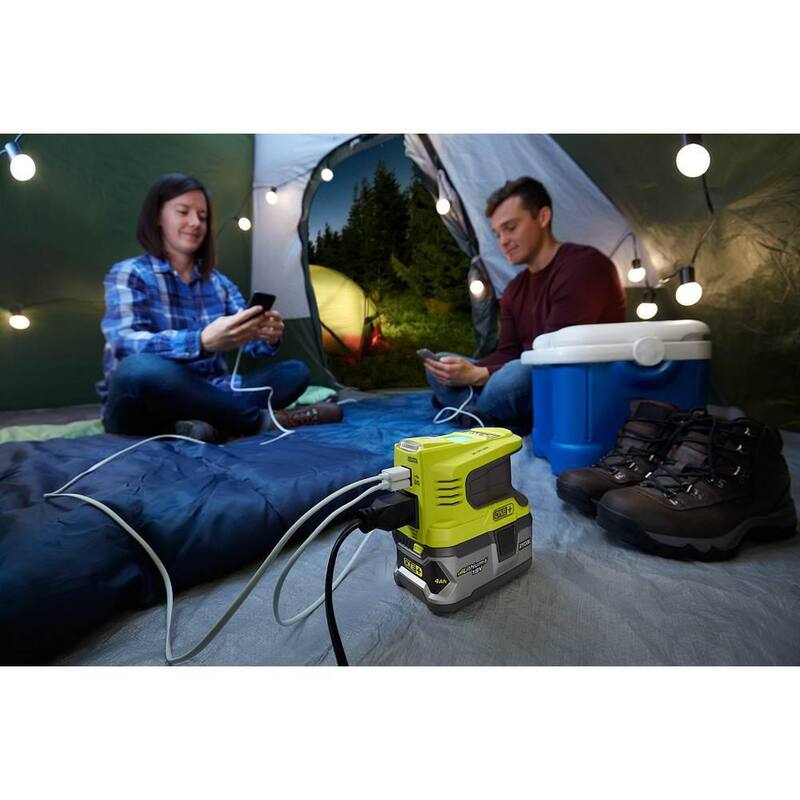 RYOBI ONE+ 18V Kit de Combo Inalámbrico de 2 Herramientas con Altavoz Bluetooth e Inversor de Energía de 150 Watts (Herramientas solamente) - PAD01B-RYi150BG