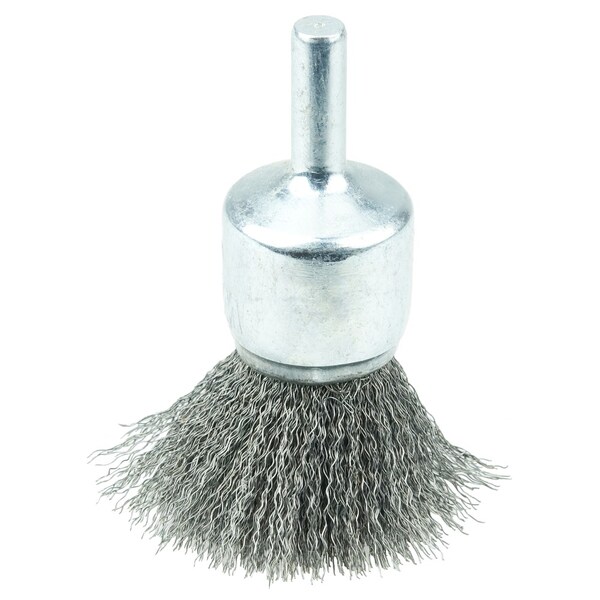 Weiler 3/4" Crimped Wire End Brush, .006" Steel Fill - 10005