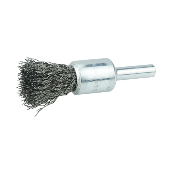 Weiler 1/2" Crimped Wire End Brush, .020" Steel Fill - 10004