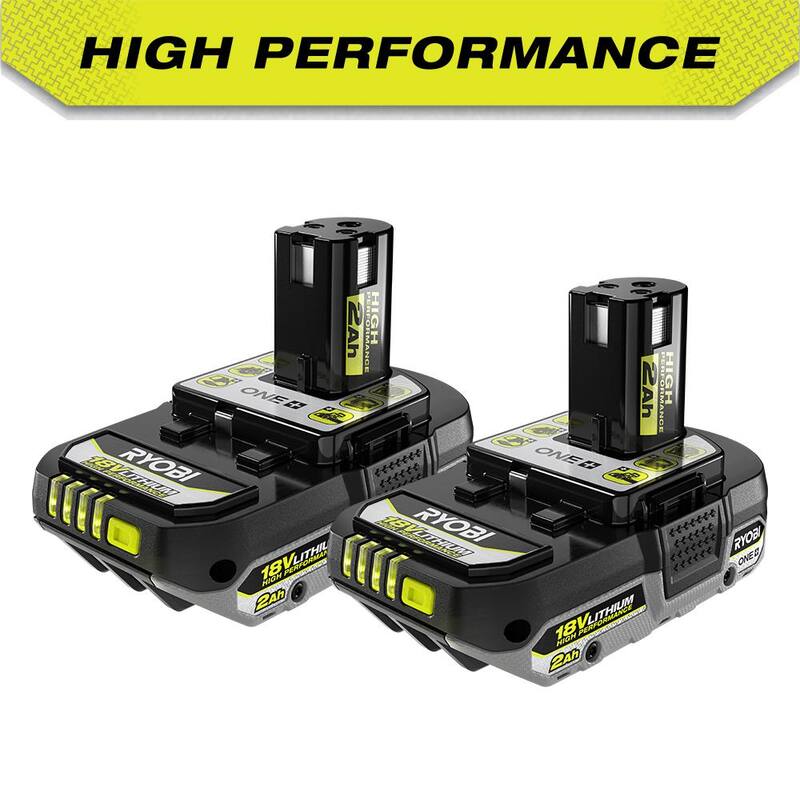 Kit combinado inalámbrico de 2 herramientas RYOBI ONE+ 18V con (2) baterías de 1.5 Ah y cargador con (2) baterías de alto rendimiento de 2.0 Ah - PCL1200K2-PBP2003