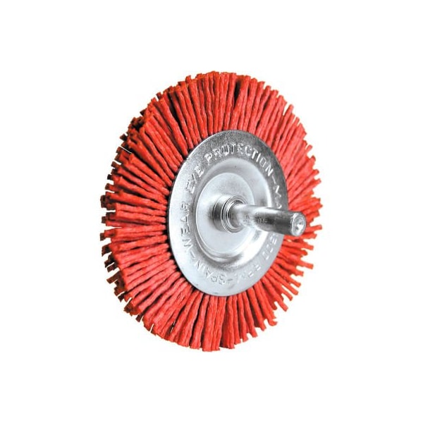 Century Drill & Tool Century Drill End Brush 4" Dia. 1/4" Shank Size Nylon - 77441