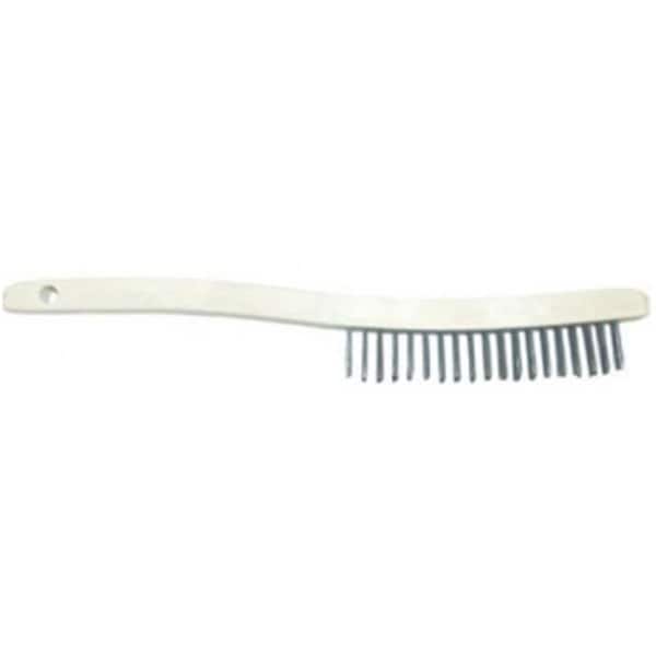 Hyde Mfg 46850 3 x 19 Wood Wire Brush With Curved Handle - 204327