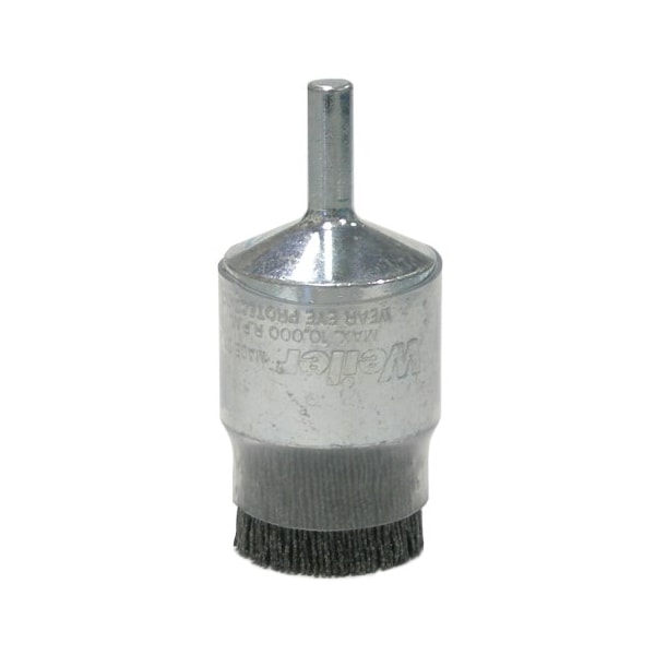 Weiler Burr-Rx 1" Coated-Cup End Brush, .026/120CG Crimped Fill - 86104
