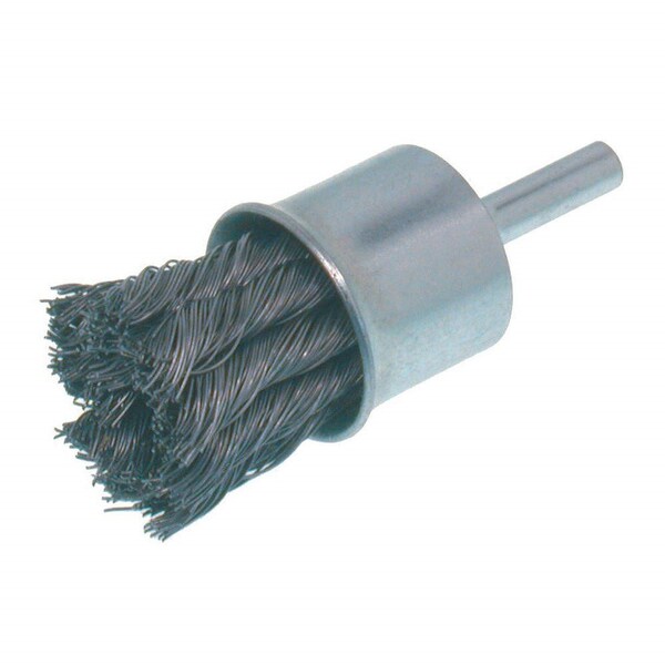 Osborn END BRUSH - CRIMPED WIRE 1 OD X .020 STEEL X 1/4 SHANK - 99106