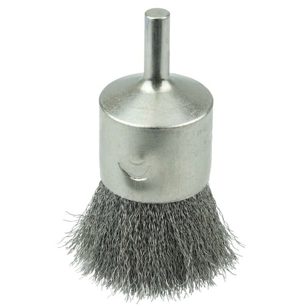 Weiler Nickel-Plated Cup End Brush 1", .0104" Crimped Wire Fill - 10379