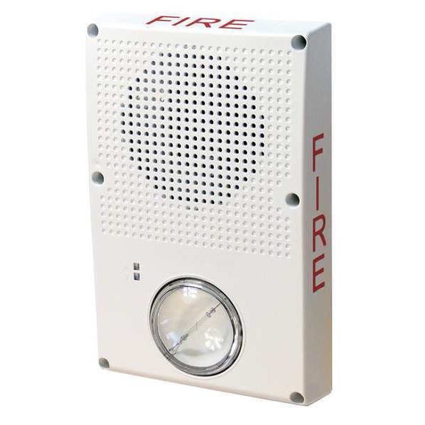 Edwards Signaling Outdoor Speaker Strobe, Marked Fire, White - WG4WF-SVMHC