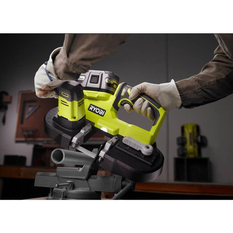 Sierra de banda portátil inalámbrica de 18V ONE+ de RYOBI y cortador de PVC y PEX (solo herramientas) - P590-P593