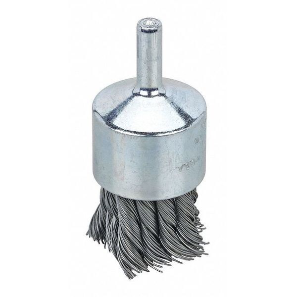 Dynabrade Wire End Brush 1-1/8"diax.014x7/8", Steel - 78855
