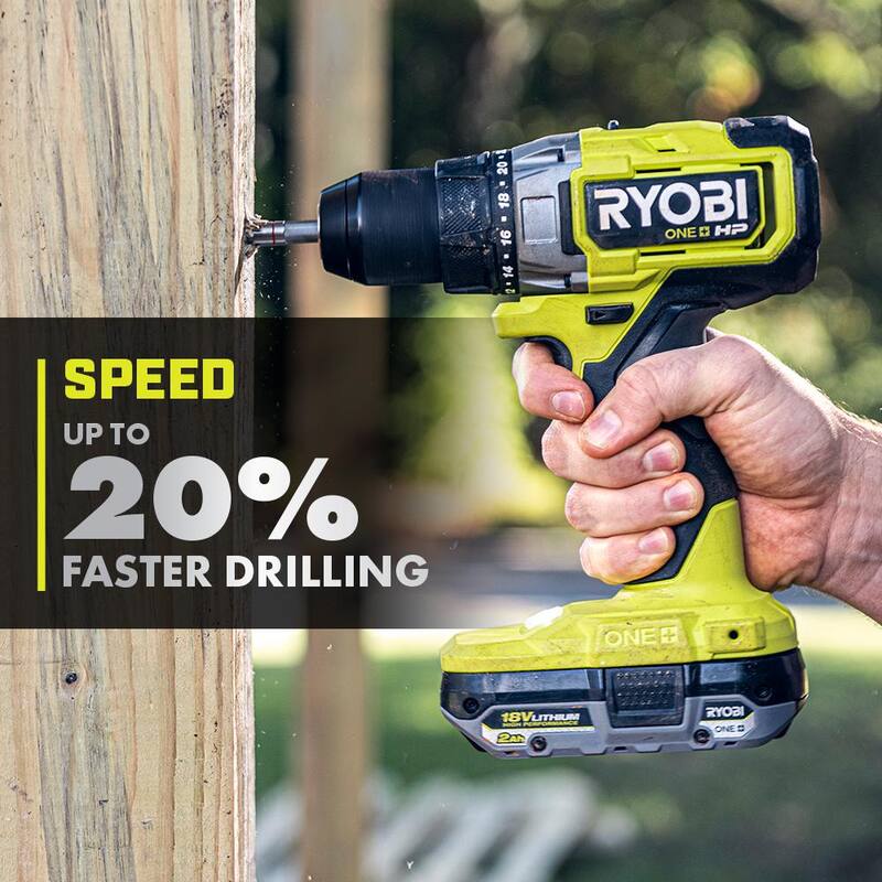 RYOBI ONE+ HP 18V Kit de Combo Inalámbrico sin escobillas de 2 herramientas con baterías de 2.0 Ah, cargador, bolsa y enrutador compacto - PBLCK01K-PCL424B