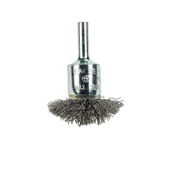 Forney Command PRO End Brush, Circular Flare, 1-1/2 in x .014 in x 1/4 in Shank - 60003