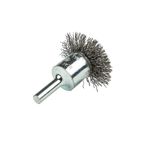 Forney Command PRO End Brush, Circular Flare, 1-1/2 in x .014 in x 1/4 in Shank - 60003