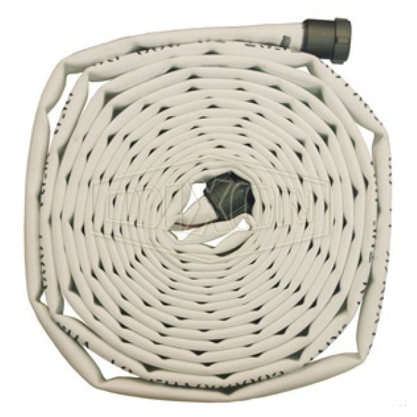 Dixon Single Jacket Fire Hose, 1-1/2 in, NST NH, 100 ft L, 225 psi Working, Polyester - A515100PBF